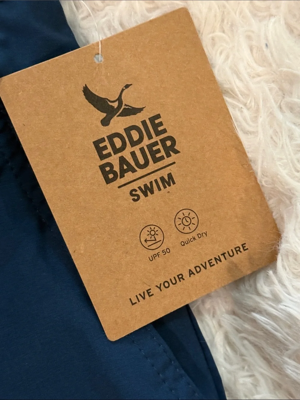 Eddie Bauer Two-Tone Navy and Light Blue Swim Shorts